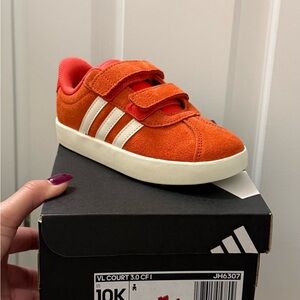 Adidas Kids' Orange VL Court Sneakers